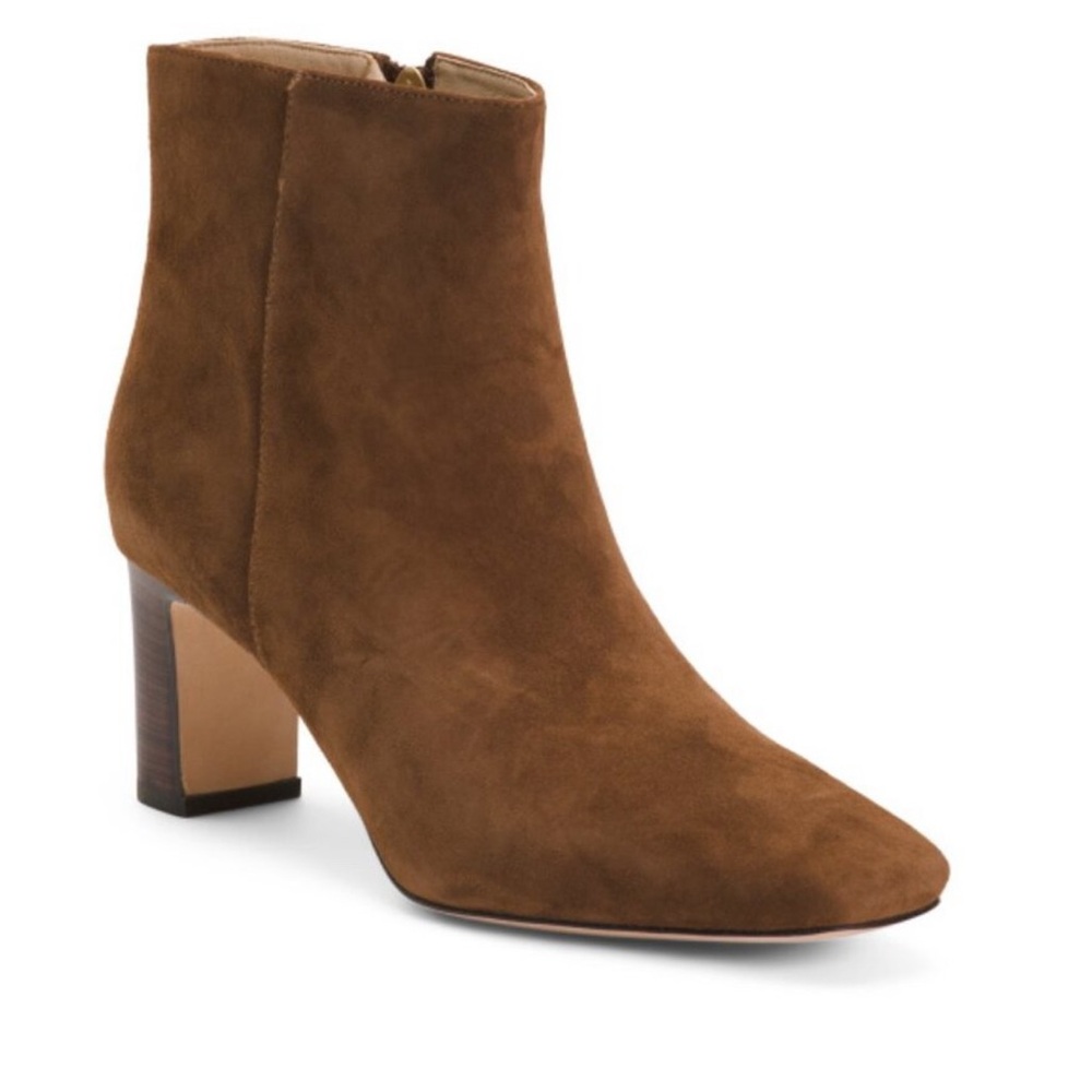 J. McLaughlin Toasted Coconut Suede Gloria Booties